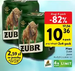 Intermarche ŻUBR Piwo jasne oferta