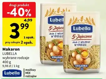 Intermarche Makaron LUBELLA wybrane rodzaje oferta