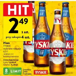 Intermarche Piwo TYSKIE wybrane rodzaje oferta