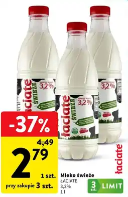 Intermarche Mleko świeże ŁACIATE oferta