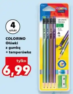 Kaufland Colorino Ołówki z gumką + temperówka oferta