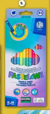 Smyk Kredki ołówkowe dwustronne pastelowe Astra 12/24 kolorów oferta