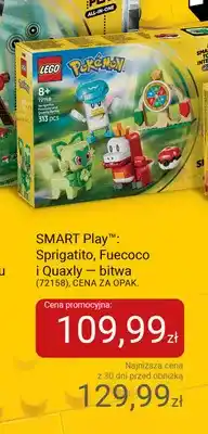 Smyk Klocki LEGO Pokémon SMART Play Sprigatito Fuecoco i Quaxly — bitwa 72158 oferta