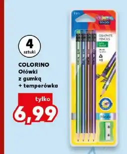 Kaufland Ołówki z gumką i temperówką Colorino oferta