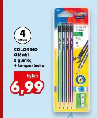 Kaufland Ołówki z gumką i temperówką Colorino oferta