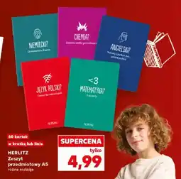 Kaufland Zeszyt przedmiotowy A5 60 kartek w kratkę Herlitz oferta