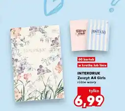 Kaufland Zeszyt A4 Girls 60 kartek w kratkę Interdruk oferta
