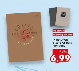 Kaufland Zeszyt A4 Boys 60 kartek w kratkę Interdruk oferta