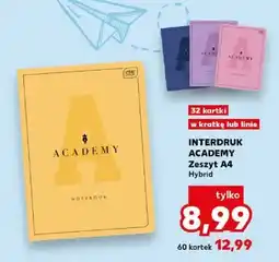 Kaufland Zeszyt A4 Hybrid 32 kartek w linie Interdruk Academy oferta