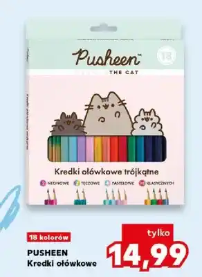 Kaufland Kredki ołówkowe trójkątne Pusheen 18 kolorów oferta