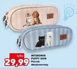 Kaufland Piórnik dwukomorowy Interdruk Puppy Sign oferta