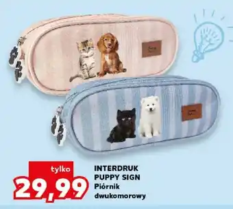 Kaufland Piórnik dwukomorowy Interdruk Puppy Sign oferta