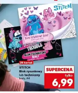 Kaufland Blok rysunkowy biały A4 St.Majewski Stitch 20 kartek oferta
