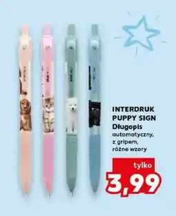 Kaufland Długopis automatyczny Interdruk Puppy Sign z gripem oferta