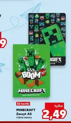 Kaufland Zeszyt A5 Minecraft oferta
