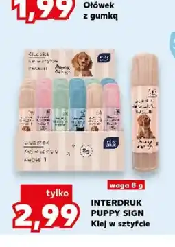 Kaufland Klej w sztyfcie Interdruk Puppy Sign oferta