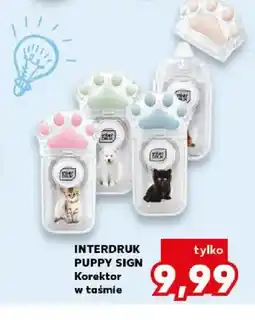 Kaufland Korektor w taśmie Interdruk Puppy Sign oferta