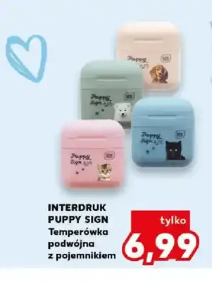 Kaufland Temperówka podwójna z pojemnikiem Interdruk Puppy Sign oferta