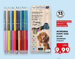 Kaufland Kredki ołówkowe trójkątne Interdruk Puppy Sign oferta