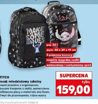 Kaufland Plecak młodzieżowy szkolny Stitch oferta
