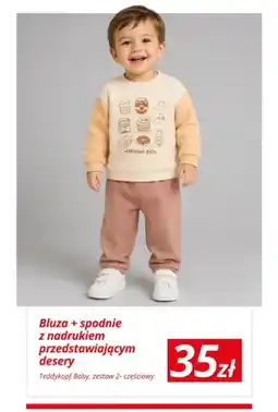 KiK Zestaw bluza + spodnie dziecięce z nadrukiem przedstawiającym desery Teddykopf Baby oferta