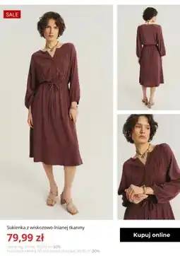 Greenpoint Sukienka z wiskozowo-lnianej tkaniny Greenpoint oferta