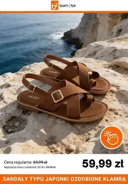 Born2be Sandały typu japonki ozdobione klamrą Vices oferta