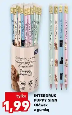 Kaufland Interdruk Puppy Sign Ołówek z Gumką oferta