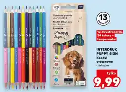 Kaufland Interdruk Puppy Sign Kredki ołówkowe trójkątne oferta
