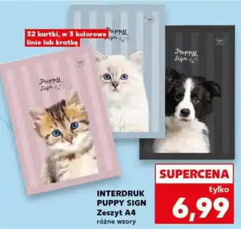 Kaufland Interdruk Puppy Sign Zeszyt A4 oferta