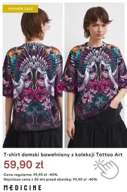 Medicine T-shirt damski bawełniany z kolekcji Tattoo Art Medicine oferta