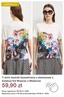 Medicine T-shirt damski bawełniany z elastanem Medicine oferta