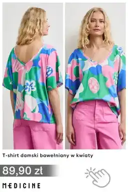Medicine T-shirt damski bawełniany w kwiaty Medicine oferta