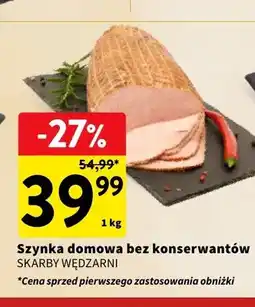 Intermarche Szynka domowa bez konserwantów Skarby Wędzarni oferta