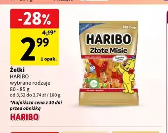Intermarche Żelki Haribo Złote Misie oferta