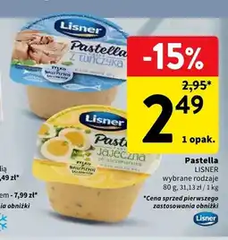 Intermarche Pasta Lisner Pastella z tuńczyka oferta