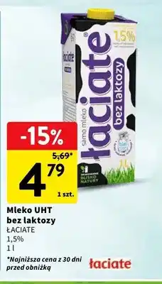 Intermarche Mleko UHT bez laktozy Łaciate 1,5% oferta