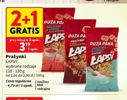 Intermarche Prażynki w kratkę o smaku ketchupu Łapsy oferta