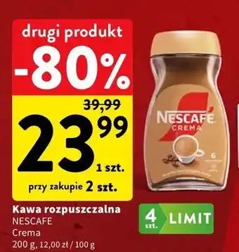 Intermarche Kawa rozpuszczalna Nescafe Crema oferta