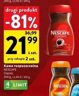 Intermarche Kawa rozpuszczalna Nescafe Classic oferta