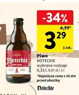 Intermarche Piwo Noteckie wybrane rodzaje oferta