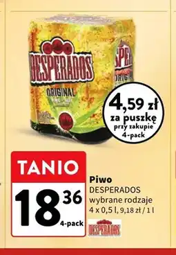 Intermarche Piwo Desperados wybrane rodzaje 4-pak oferta