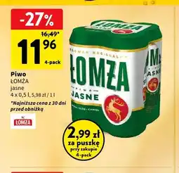 Intermarche Piwo Łomża Jasne 4-pak oferta