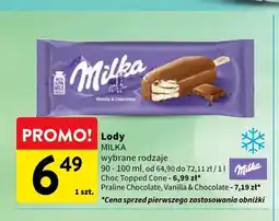 Intermarche Lody Milka Praline Chocolate oferta