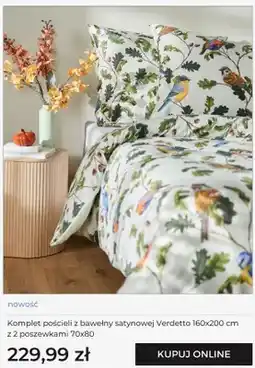 Home&You Komplet pościeli z bawełny satynowej Verdetto oferta