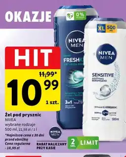 Intermarche Żel pod prysznic Nivea Men Fresh Kick oferta