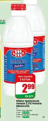 Dino Mleko spożywcze świeże 3,2% Polskie Mlekovita oferta