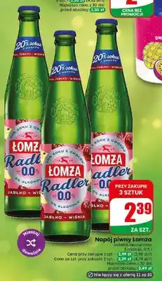 Dino Napój piwny Łomża Radler Jabłko - Wiśnia oferta