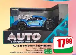 Dino Auto ze światłem i dźwiękiem z napędem pull back oferta