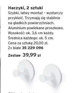 Tchibo Haczyki aluminiowe białe 2-pak oferta